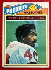 1977 Topps Mike Haynes #50 All-pro RC HOF New England Patriots Rookie VG