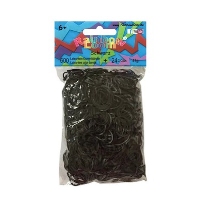Rainbow Loom  Gummibänder Schwarz | Folienbeutel | 2023 | Rainbow Loom