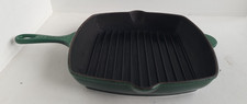 LE CREUSET CAST IRON GRILL PAN 26CM GREEN