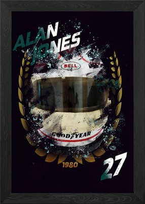 Alan Jones 1980 gerahmtes Wandbild Poster Leinwanddruck Bild