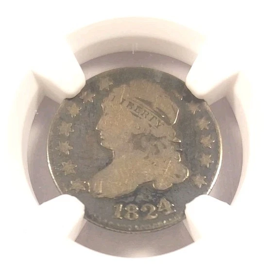 Pop 1 Of 12 NGC Graded G 4,  1824/2 Capped Bust Dime 10C - Image 2 of 4