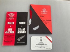 1978 Wales v New Zealand Rugby Match Programme, Menu and Ladies Dance Ticket