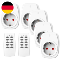 Hbn 5X Funksteckdosen Mit 2 Fernbedienungen, 16A/3.680W Ferngesteuerte Stecker S