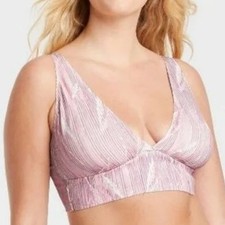 Auden Signature Smooth Collection Unlined Longline Bralette Orchid Bloom Medium