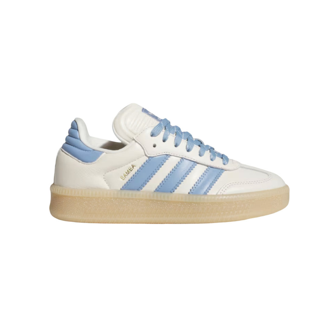 adidas gazelle silver green womens Adidas Women's Samba OG 'Ruffled Stripes' Clear Sky / Tactile Blue / Off  White Low Top Sneakers main image 0
