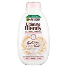 3 x Garnier Ultimate Blends Delicate Oat Milk Shampoo 400ml 11.00 per litre