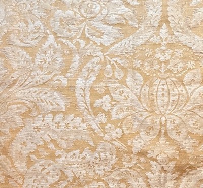 ZOFFANY Knole Damask gold cotton linen remnant new