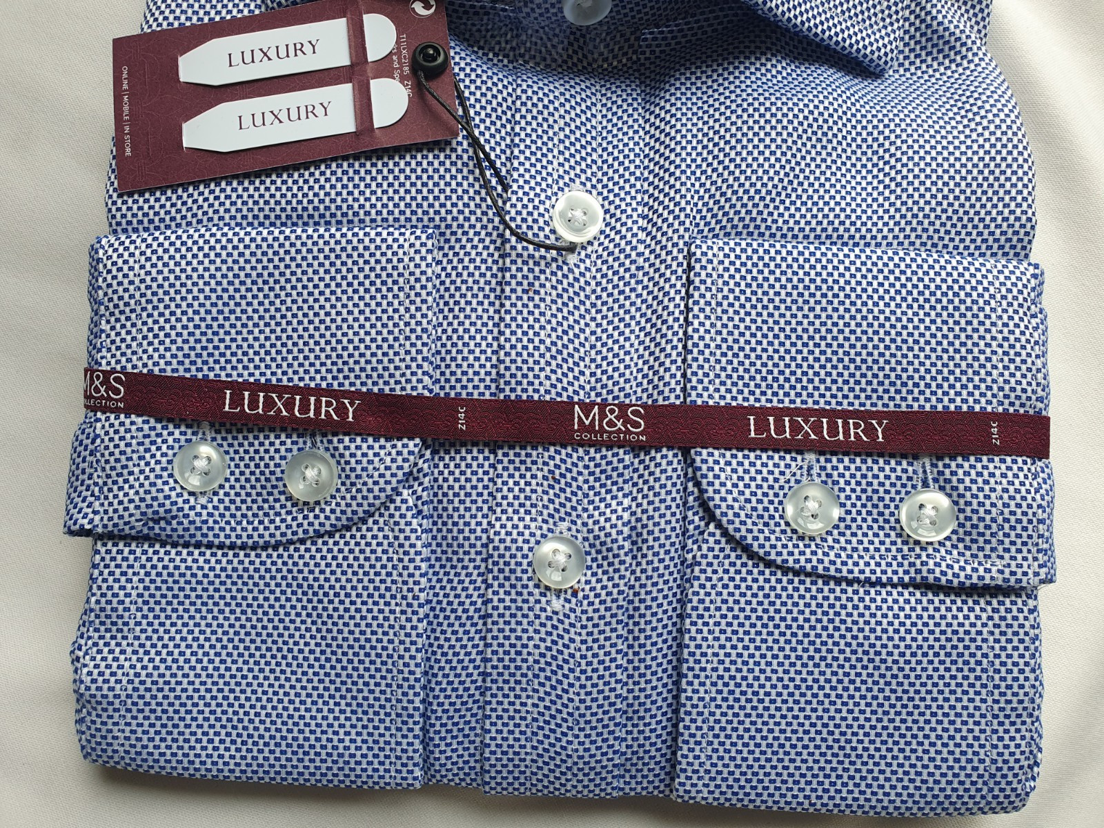 MENS FORMAL LUXURY SHIRT EX MARKS AND SPENCER 100percent COTTON SLIM FIT NEW RRP £45 image 4