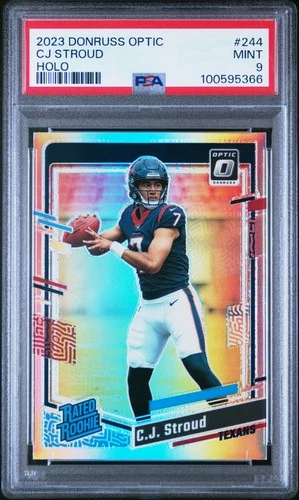 2023 PANINI DONRUSS OPTIC HOLO #244 CJ STROUD PSA 9