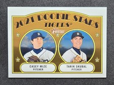 Tarik Skubal Casey Mize 2021 Topps Heritage Rookie Card Chrome /999 #253 TIGERS