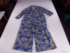 Lucy & Yak Jumpsuit Womens UK 12 Organic Cotton Kathy Paisley Blue Multicolour