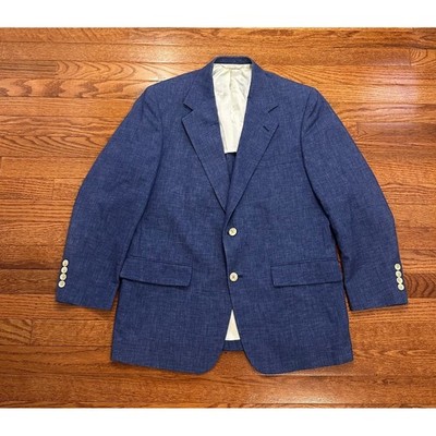 Vintage Murrays Toggery Shop Nantucket Blazer Sport Coat Fits Mens 42R Blue