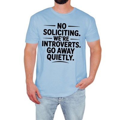 No Soliciting Herren T-Shirt Introvertierte gehen leise weg Retro lustig...