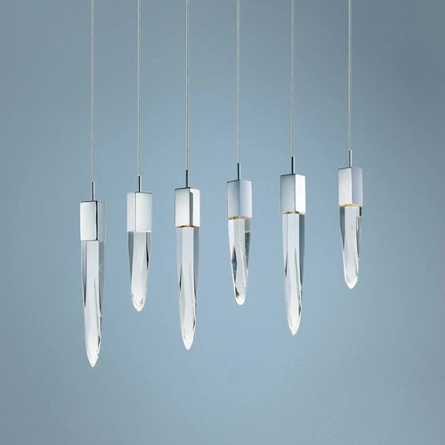 ET2 Quartz 39 1/4"W Nickel LED Kitchen Island Light Pendant - Picture 1 of 5