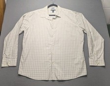 Van Heusen Studio Shirt Men Size XL Slim Fit Button Up Long Sleeve