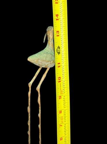 Scultura Curtis Jere bronzo pifferaio ed erba marina su pietra firmata grande 13,5" - Foto 10 di 11
