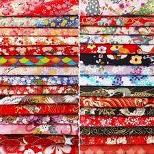 30 Pieces Fat Quarters 8 x 10 Inch Japanese Style Fabric Squares Printed Cott...