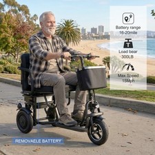 Electric Scooter 3 Wheel for Adult Senior, TopMate 350W Power Mobility Scooter