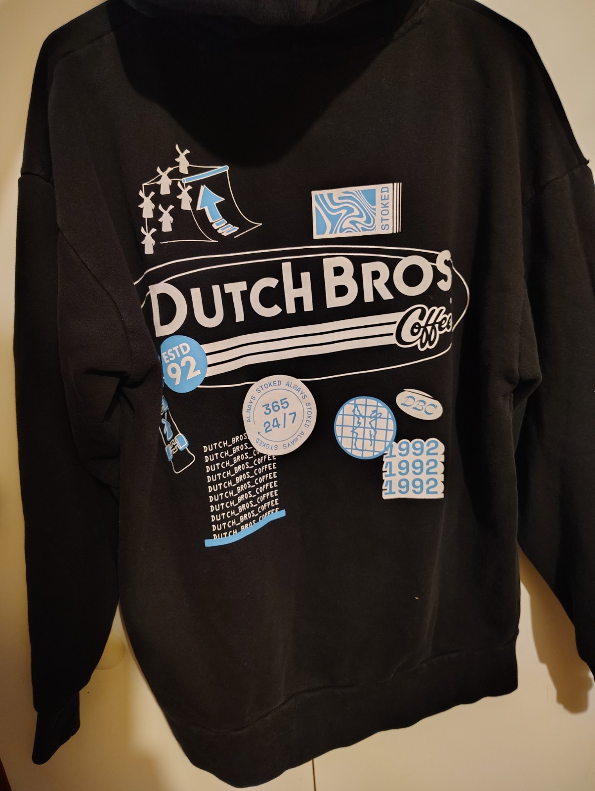Dutch Bros Coffee Rare Skater Hooded Sweatshirt Size Small image 2