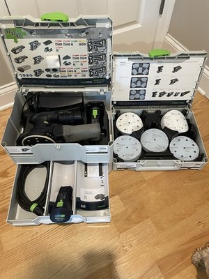 Festool ETSC 125 3,1 l-Set Cordless random orbit sander.Granat Abrasive  Set Sys