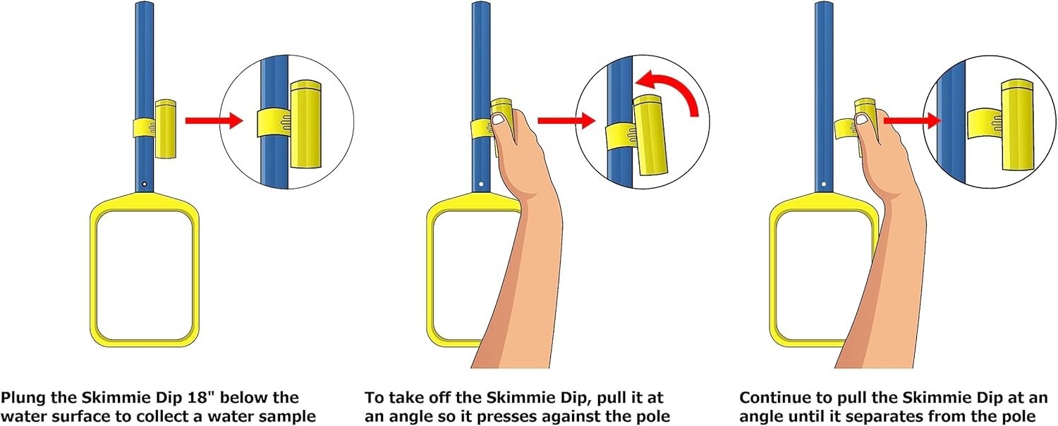 Hands-Free Pool Skimmer with Stainless Steel Hook