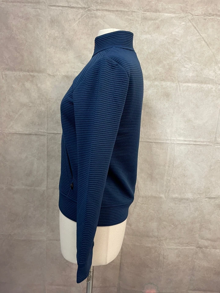 Sudadera con capucha Skechers azul cremallera completa para mujer talla XS Foto 2 de 4