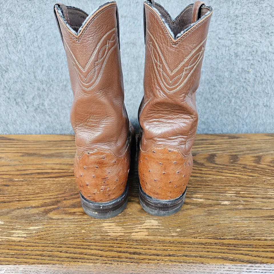 Botas Justin Full Quill Roper Para Hombre Talla 12D De Colección Hechas en EE. UU. Foto 4 de 4