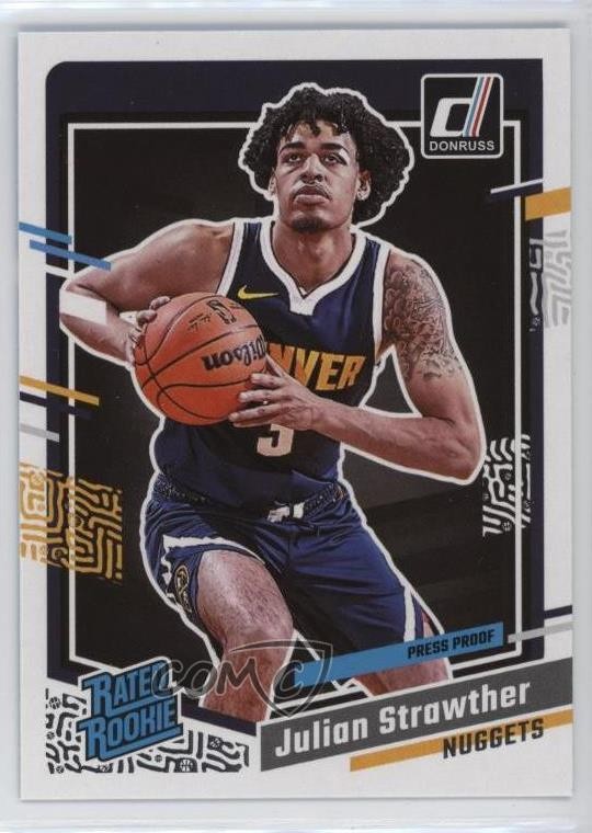 2023 Panini Donruss Rated Rookie Silver Press Proof Julian Strawther #242 07mp