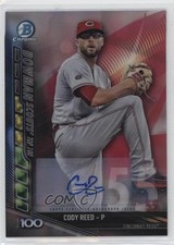 2017 Bowman Chrome Bowman Scouts Top 100 Auto 23/50 Cody Reed #BTP-55 Auto 14o6
