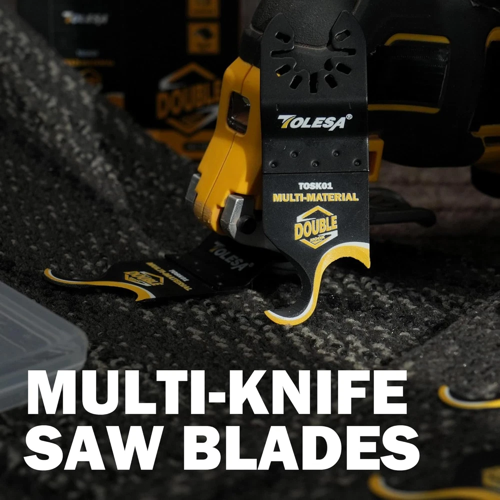 5-Piece Oscillating Multi Tool Hook Knife & Saw Blade Set for Precision Cutting