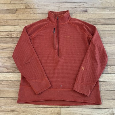 Patagonia Made USA MARS Men's Orange Fleece 1/2 Half Zip Sweatshirt Pullover XL