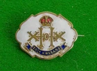 WW1 20th Hussars Enamelled Sweetheart Badge - Pin Intact to Rear