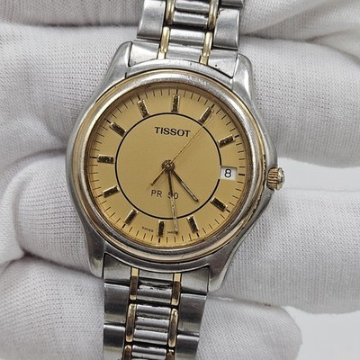 Vintage Tissot PR 50 Mens Quartz Watch 38mm J176/276K NEW BATTERY Sapphire Cryst