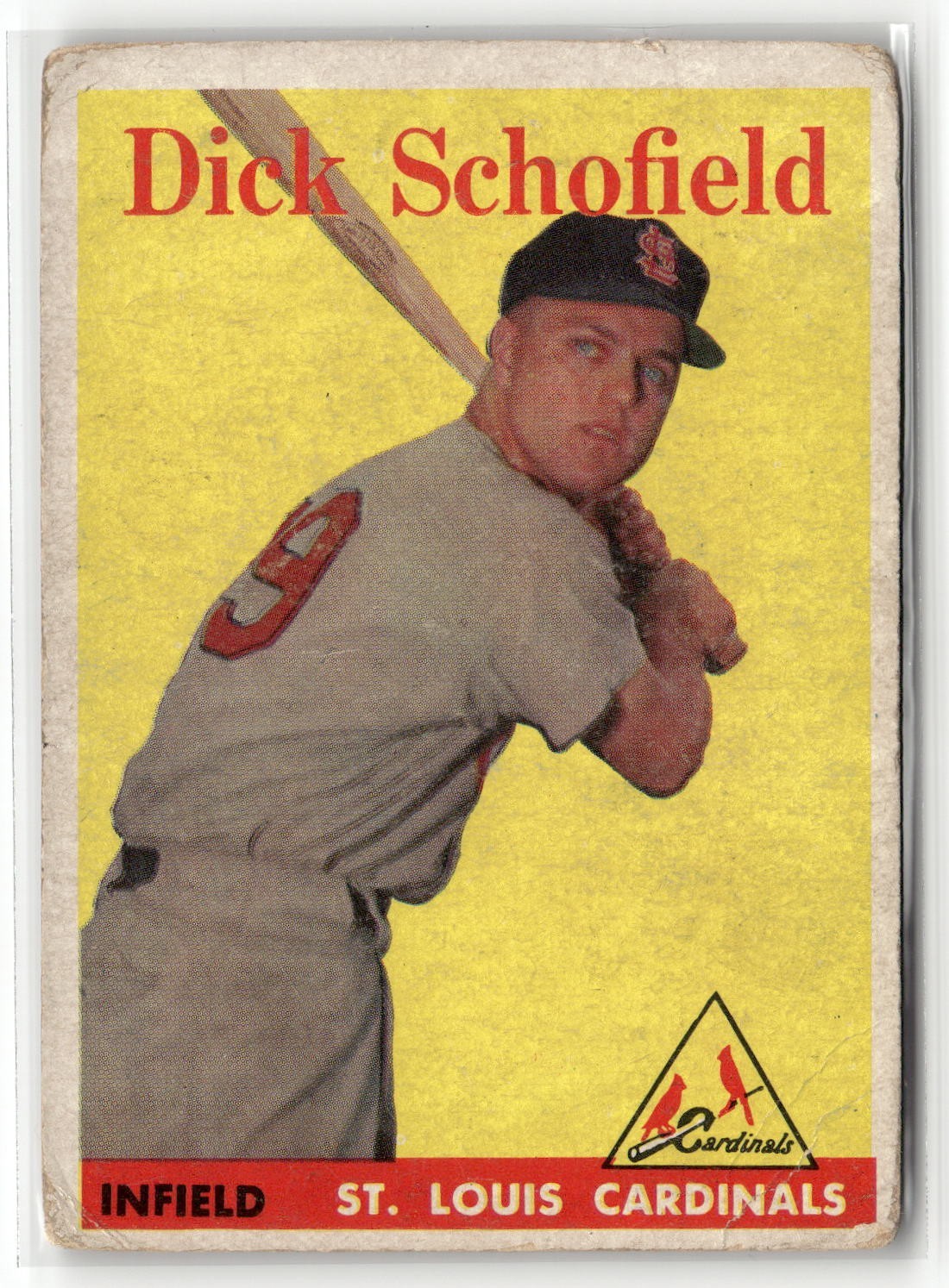 1958 Topps - Dick Schofield #106 St. Louis Cardinals Lower Grade FR-GD