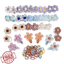 86Pcs Girls Hairbands Clips Sweet Flower Style Kid Accessories