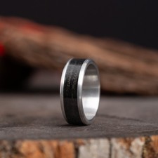 Men's Black Wood Tungsten Carbide Ring Mens Wedding Band Marriage Ring 8mm