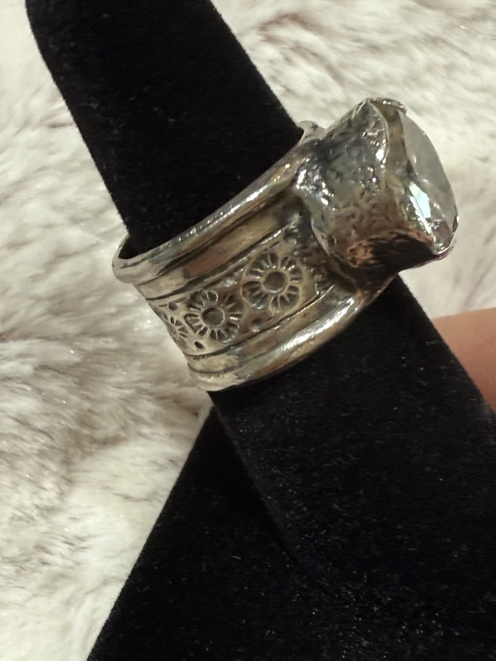 Silpada 925 Sterling Silver Cubic Zirconia Queen for a Day Ring CZ SIZE 5.5 - Image 2 of 4