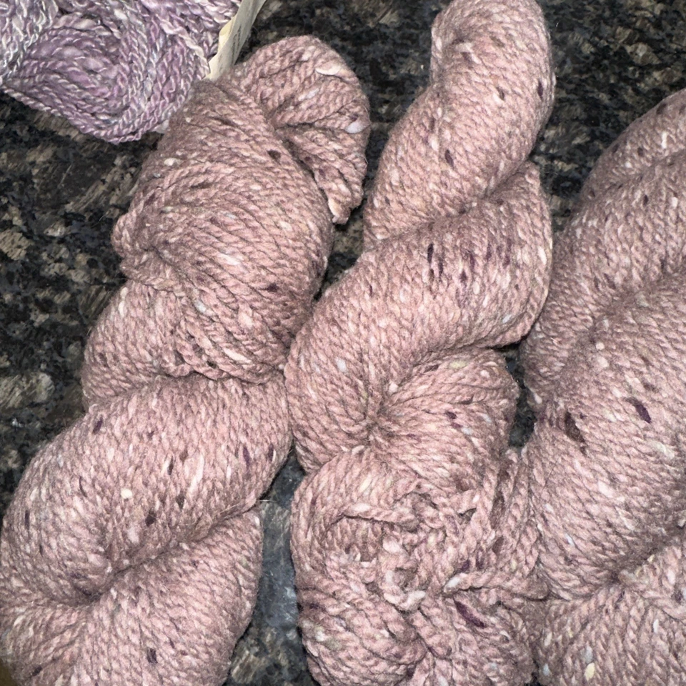 Rowan Chunky Tweed Yarn - 100 g 100 m 3 Skeins SH 960 Purple New - Image 3 of 4