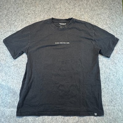 Pull & Bear Black wash  T-shirt. Be nice Drink water Smile Size M