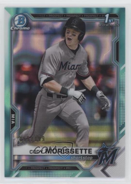2021 Bowman Draft Chrome Aqua Lava Refractor 155/199 Cody Morissette #BDC-88 nd3