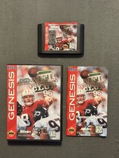 NFL Quarterback Club 96 Sega Genesis Game Case Manuel Tested Authentic Working