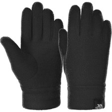 Trespass Kids Lala II Fleece Cuffed Insulated Gloves - Black - 2-4 Yrs