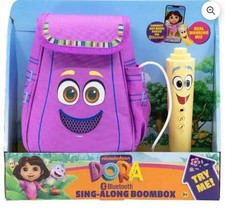 Dora The Explorer Bluetooth Sing Along Boombox Backpack Microphone Nickelodeon