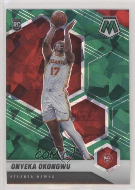 2020-21 Panini Mosaic Green Ice Prizm Onyeka Okongwu #225 Rookie RC 5ov