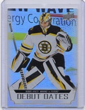 2022-23 Upper Deck Series 1 Debut Dates Jeremy Swayman DD-11