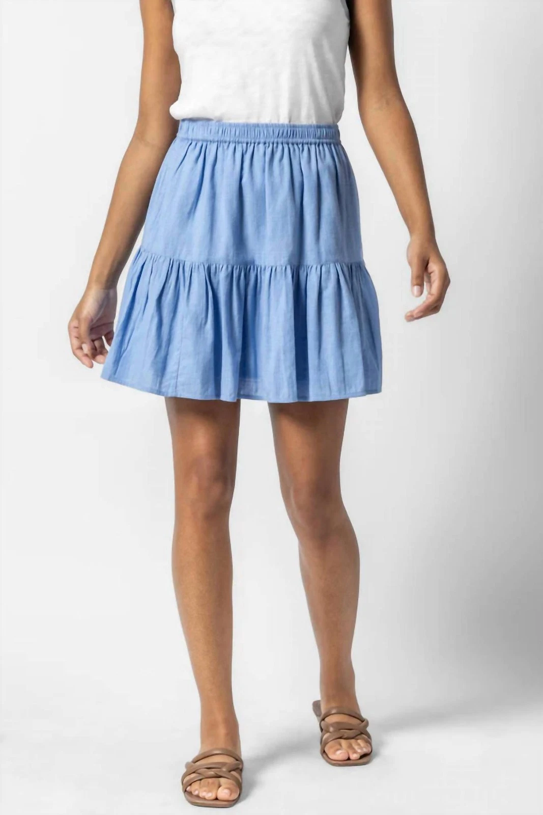 Lilla P Tiered Short Skirt Size M