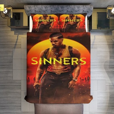 12. Michael B. Jordan Sinners Bettwäsche Set Name hinzufügbar Bettdeckenbezug