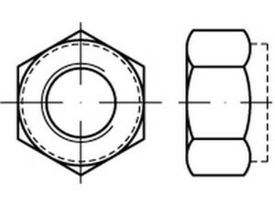 25 x Sechskantmuttern mit Klemmteil DIN 6924 A 4 M 16 A 4 VES, CAB FASTENING