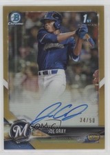 2018 Bowman Draft Chrome Pick Gold Refractor 34/50 Joe Gray #CDA-JGR Auto n5h