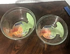 Lot Of 2 Anchor Hocking Clear GLASS Mixing Bowls 1.5 QT  And 1 QT